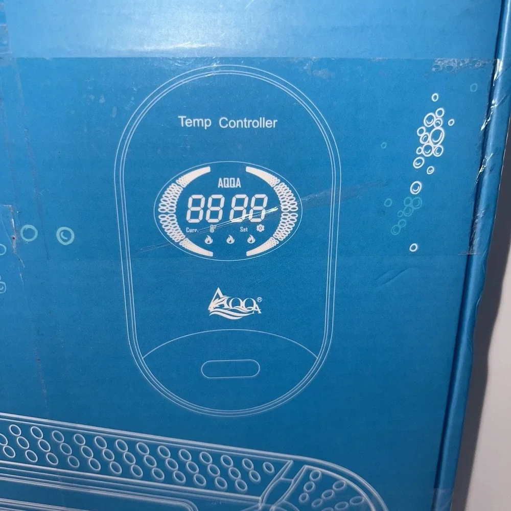 AQQA Double Tube Quartz Aquarium Heater 1000W Blue AQ-029 Digital LCD Control